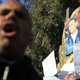 Tunisians protest near a government building where Mohamed Bouazizi set himself alight in Sidi Bouzid January 19,2011.